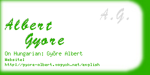 albert gyore business card