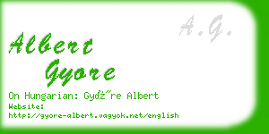 albert gyore business card